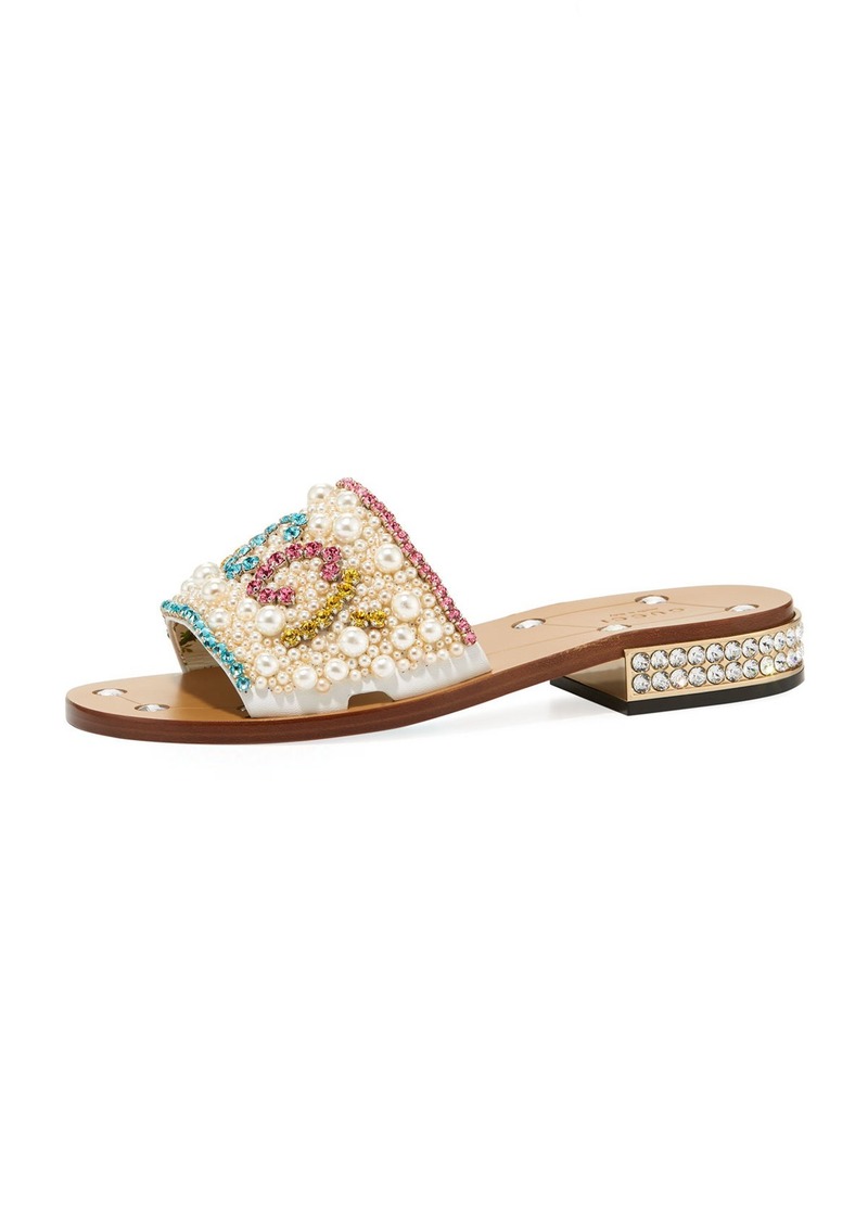 gucci jeweled slides