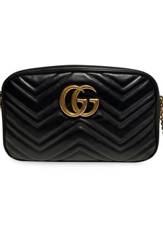 Gucci Marmont Small Shoulder Bag In Black Leather