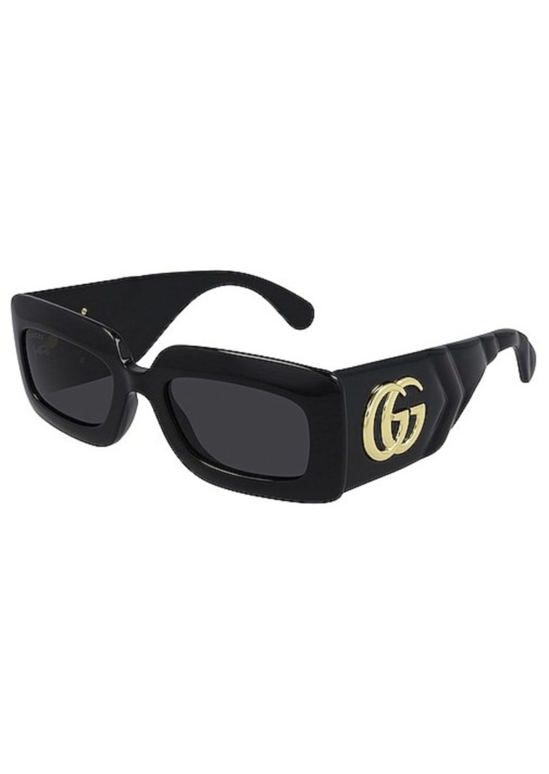 Gucci Matelasse Rectangular Sunglasses