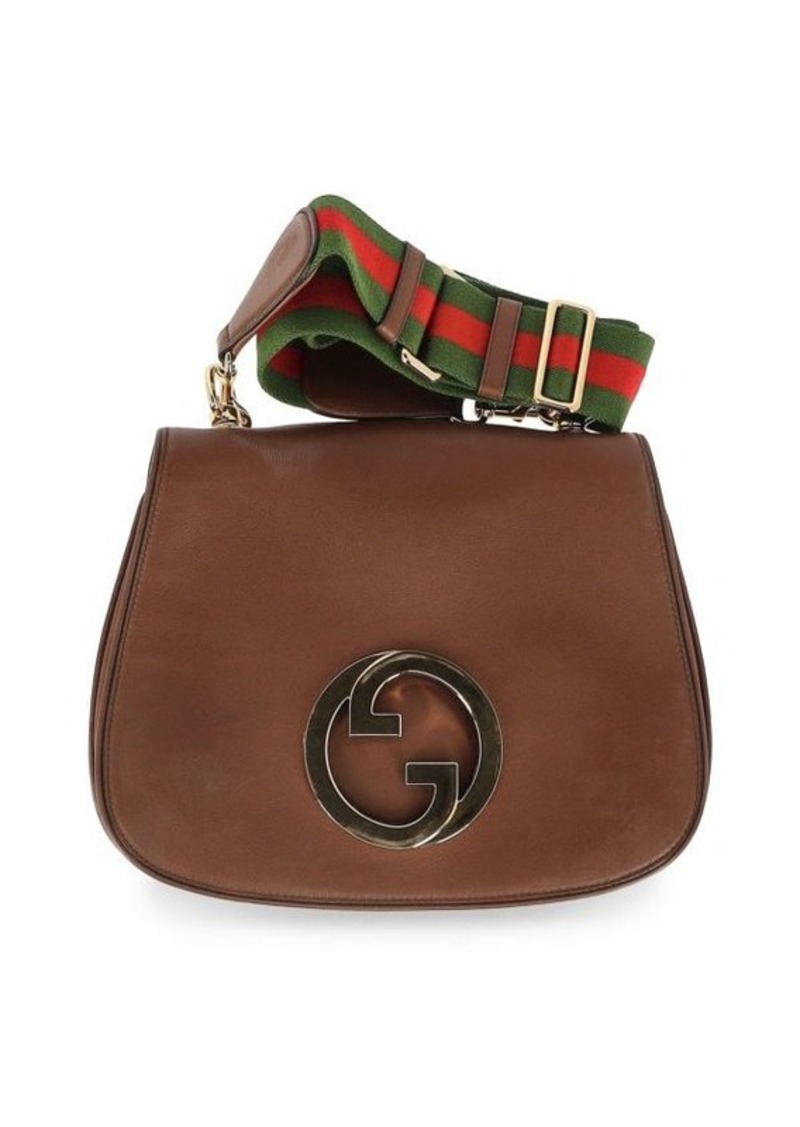 Gucci Medium Blondie Crossbody Bag In Brown Leather