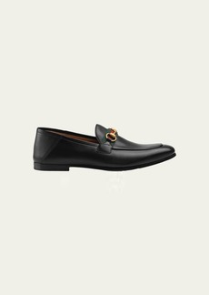 Gucci Men's Brixton Web Leather Loafers