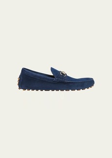 Gucci Men's Byorn Guccisima Suede Bit Loafers