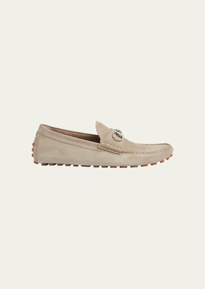 Gucci Men's Byorn Suede Bit Loafers