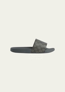 Gucci Men's GG Supreme Canvas Slide Sandals