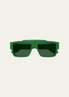 Gucci Men's GG1460Sm Acetate Rectangle Sunglasses