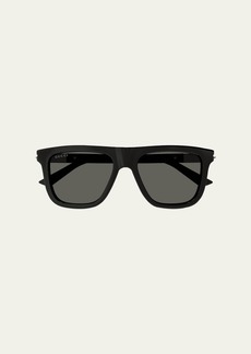 Gucci Men's GG1502SM Acetate Rectangle Sunglasses