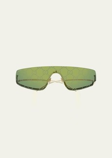 Gucci Men's Guccissima Metal and Nylon Wrap Sunglasses