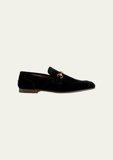 Gucci Men's Jordaan Suede Bit Loafers