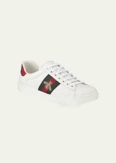 Gucci Men's New Ace Embroidered Low-Top Sneakers