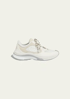 Gucci Men's Run Premium Mesh and Suede GG Runner Sneakers