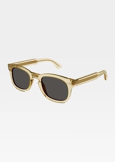 Gucci Men's Square Keyhole Acetate Sunglasses