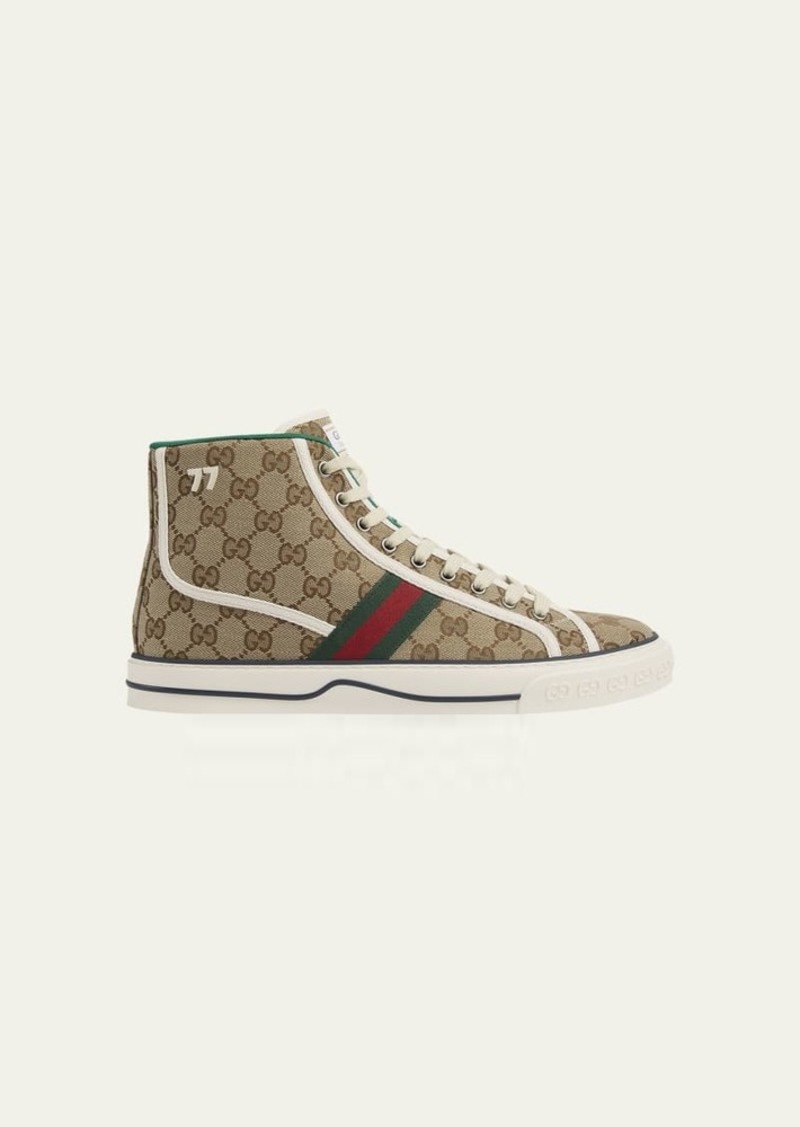 Gucci Men's Tennis 1977 Canvas High-Top Sneakers