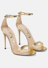 Gucci Metallic leather sandals