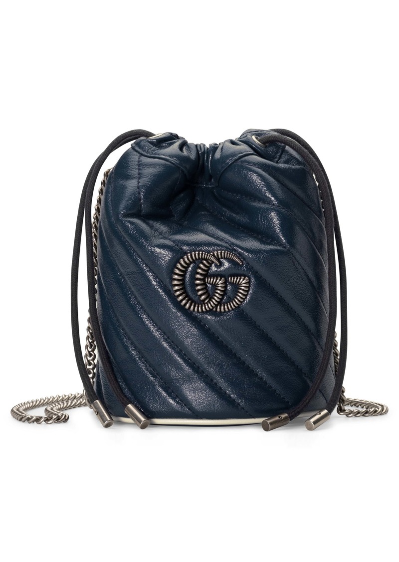 Gucci Mini GG Marmont Quilted Leather Bucket Bag
