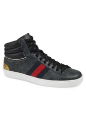 Gucci New Ace High GG Supreme Sneaker in 1140 Black/brb/ner/sil/ne at Nordstrom