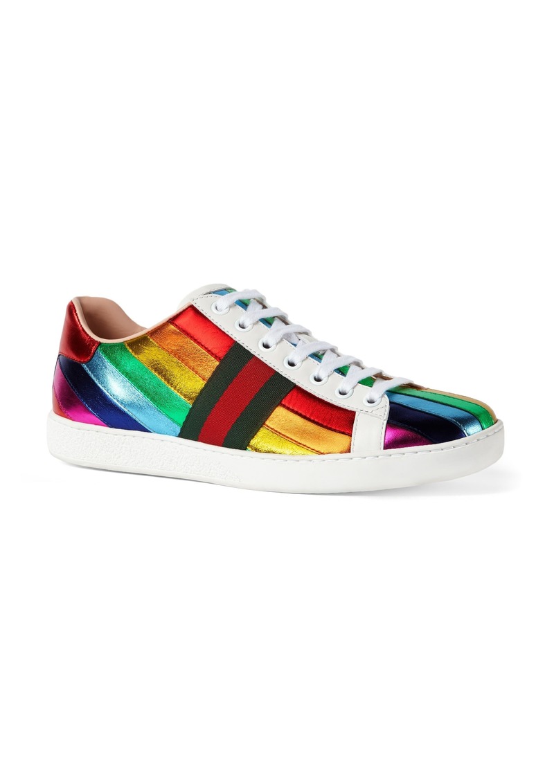 Gucci Gucci New Ace Rainbow Sneaker (Women) | Shoes