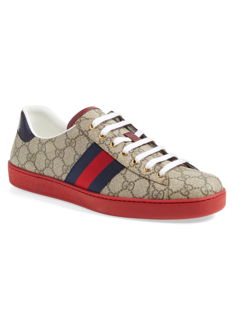 gucci new ace webbed low top sneaker