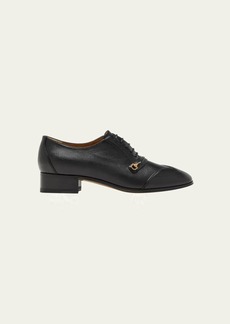 Gucci Nolan Malaga Leather Lace-Up Loafers