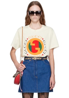 Gucci Off-White Printed T-Shirt