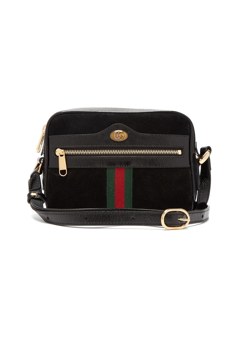 Gucci Gucci Ophidia black suede cross-body mini bag | Handbags
