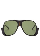 Gucci Oversized aviator acetate sunglasses