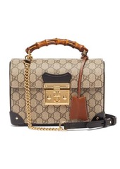 Gucci Padlock bamboo-handle GG Supreme handbag