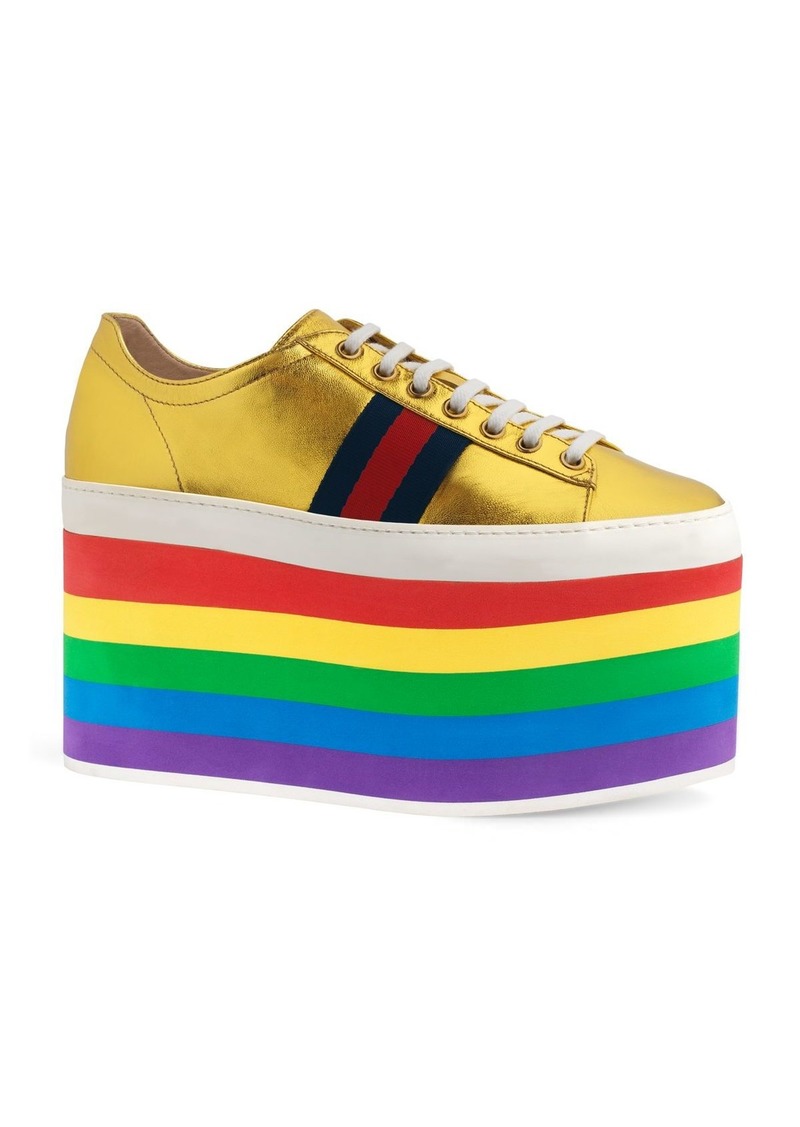 gucci platform shoes rainbow