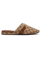 Gucci Pericles GG-canvas horsebit slippers