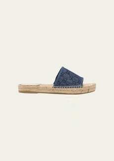 Gucci Pilar GG Denim Espadrille Sandals