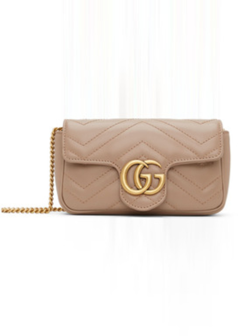 Gucci Pink Super Mini GG Marmont Matelassé Bag