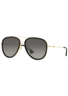 Gucci Women's Polarized Sunglasses, GG0062S - GOLD BLACK/GREY GRAD POL