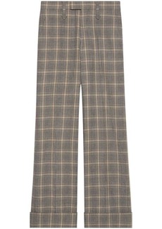GUCCI Prince of Wales motif wool trousers