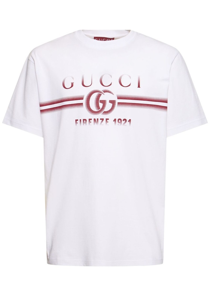 Gucci Printed Cotton Jersey T-shirt