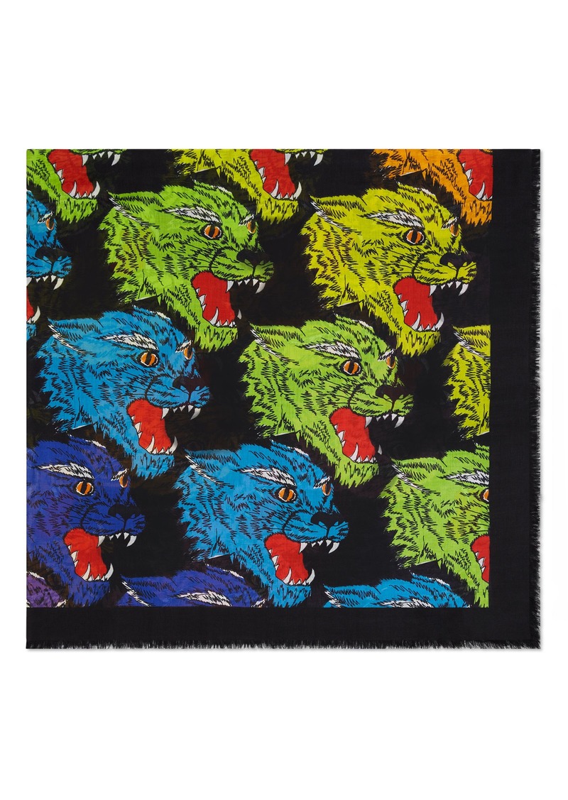 gucci panther scarf