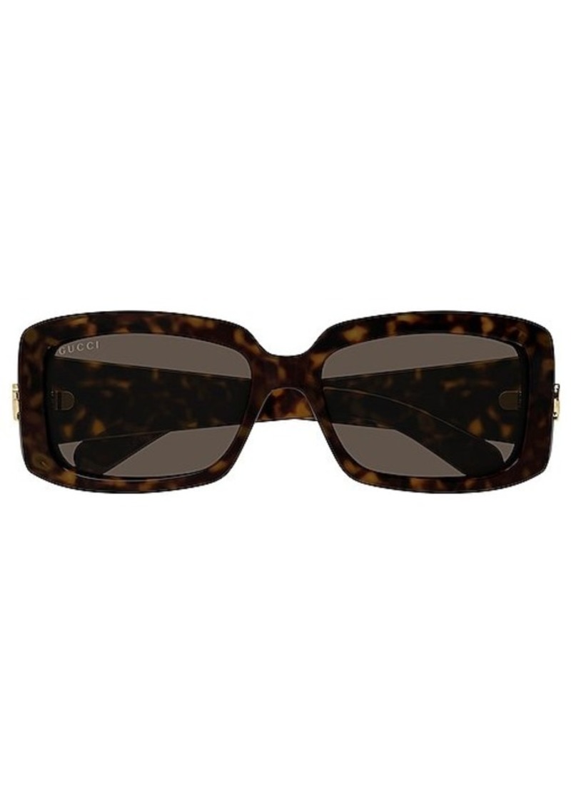Gucci GG Corner Rectangular Sunglasses