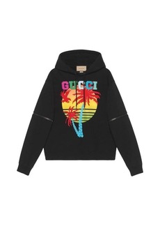 GUCCI Removable Sleeve Sunset Logo Hoodie