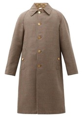 Gucci Reversible GG and houndstooth-wool coat