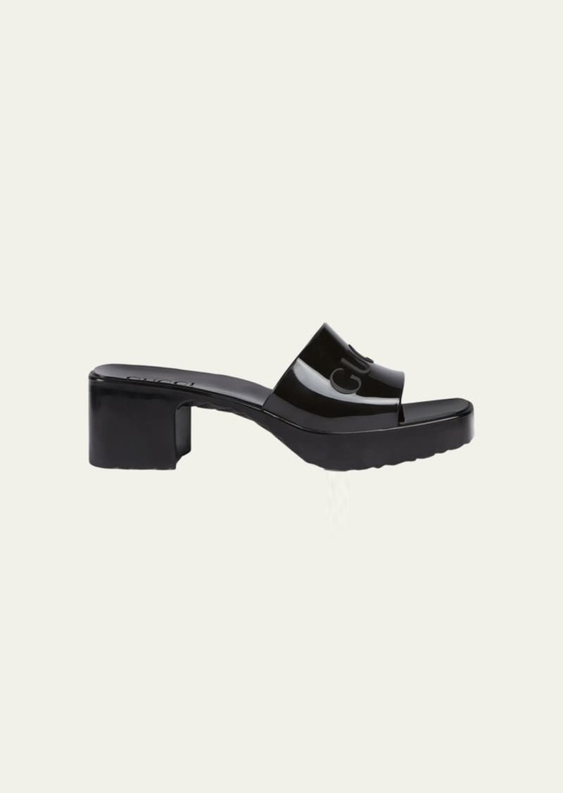 Gucci Rubber Slide Sandals