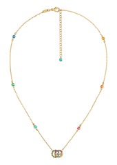 Gucci Running-G Semiprecious Stone Pendant Necklace