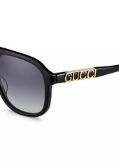 Gucci Sign 58MM Pilot Sunglasses