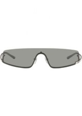 Gucci Silver Mask-Shaped Sunglasses