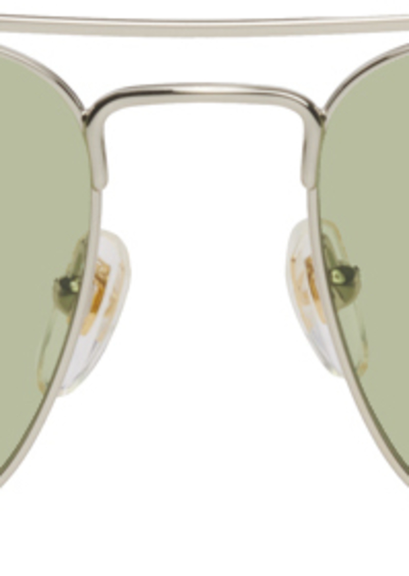 Gucci Silver Rectangular Sunglasses