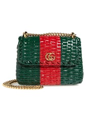 linea cestino glazed wicker mini shoulder bag