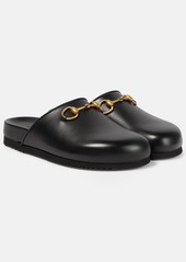 Gucci Sol leather slides