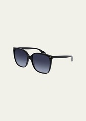 Gucci Square Acetate Sunglasses w/ Interlocking G Detail