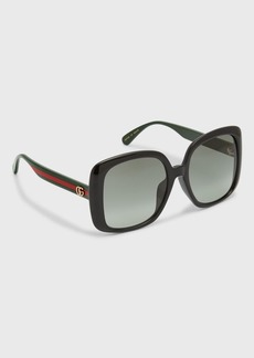 Gucci Square Web Arms Sunglasses