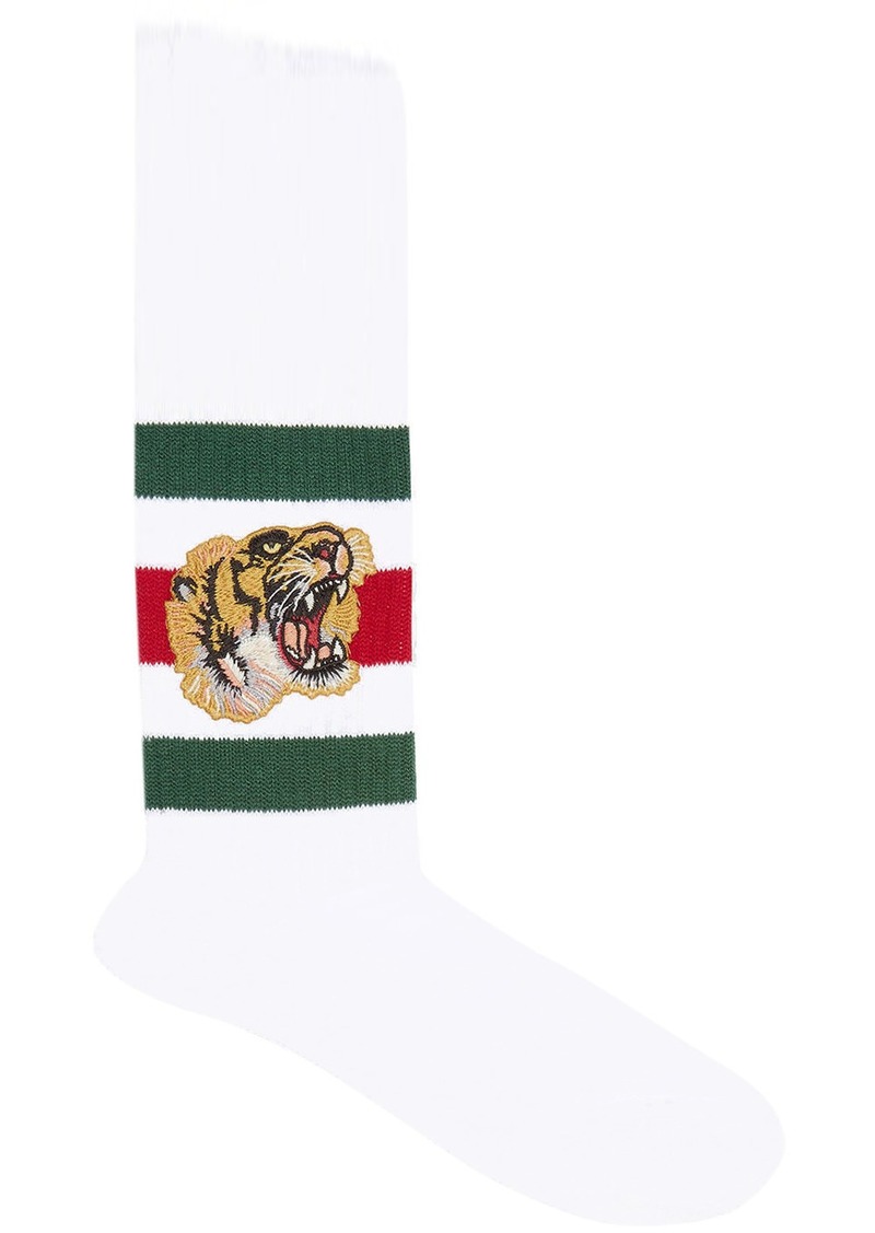 Gucci Stretch cotton socks with tiger 