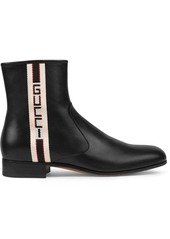 Gucci stripe leather boots