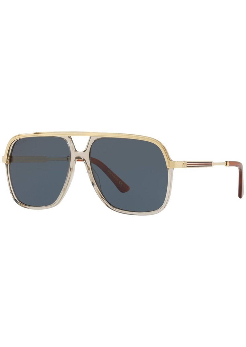 Gucci Sunglasses, GG0200S - BLUE/BROWN