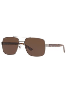 Gucci Sunglasses, GG0529S 60 - SILVER /BROWN